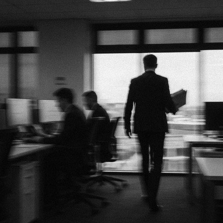 A back-office team working at desks in an open office